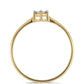 Goldplattierter Silberring mit weißem Diamant