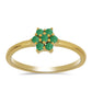 Goldplattierter Silberring mit brasilianischem Smaragd