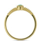 Goldplattierter Silberring mit brasilianischem Smaragd