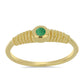 Goldplattierter Silberring mit brasilianischem Smaragd