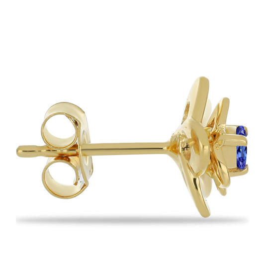 Goldplattierte Silberohrringe mit Tansanit