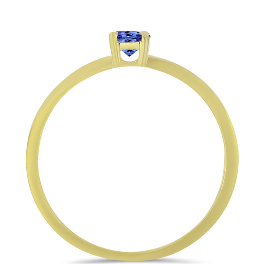 Goldplattierter Silberring mit Tansanit