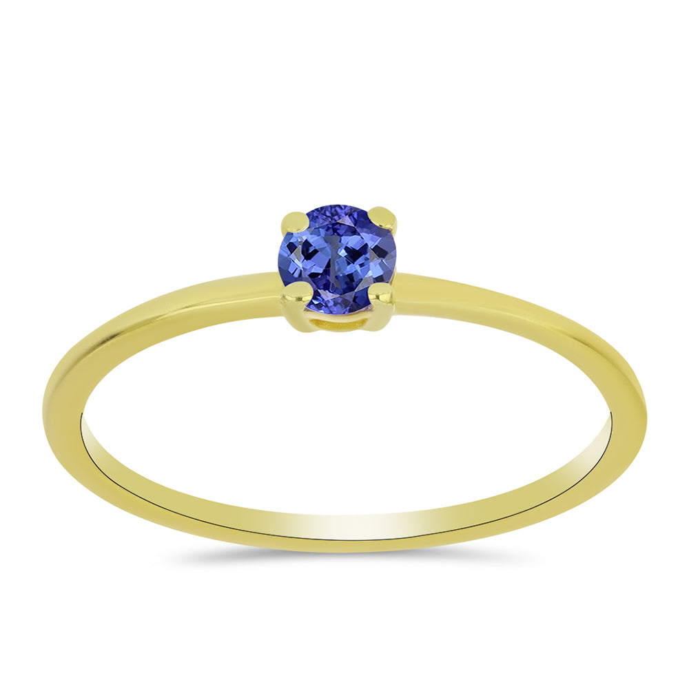 Goldplattierter Silberring mit Tansanit