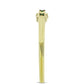 Goldplattierter Silberring mit grünem Diamant