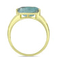 Goldplattierter Silberring mit Labradorit
