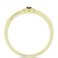 Goldplattierter Silberring mit grünem Diamant