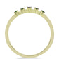 Goldplattierter Silberring mit grünem Diamant