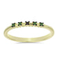 Goldplattierter Silberring mit grünem Diamant