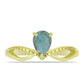 Goldplattierter Silberring mit Labradorit