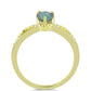 Goldplattierter Silberring mit Labradorit