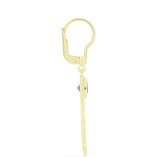 Goldplattierte Silberohrringe mit Labradorit