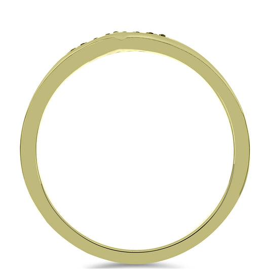 Goldplattierter Silberring mit grünem Diamant