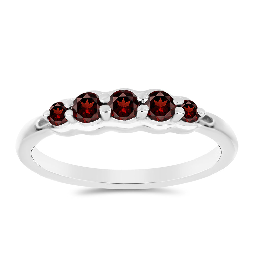 Silberring mit Barton Granat 3 