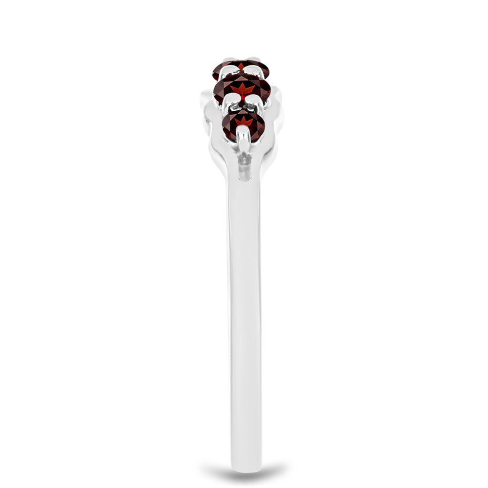 Silberring mit Barton Granat 4 