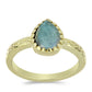 Goldplattierter Silberring mit Labradorit