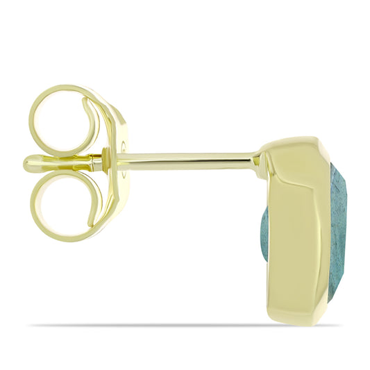 Goldplattierte Silberohrringe mit Labradorit