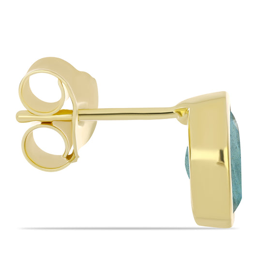 Goldplattierte Silberohrringe mit Labradorit