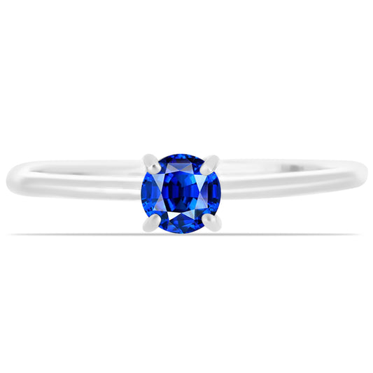 Silberring mit australischem blauem Saphir