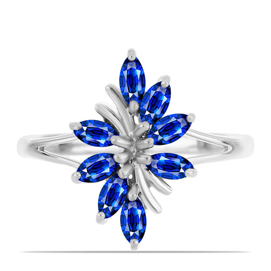 Silberring mit australischem blauem Saphir