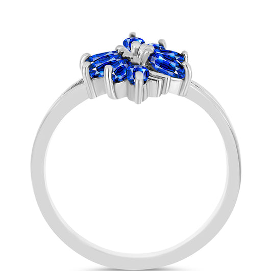 Silberring mit australischem blauem Saphir
