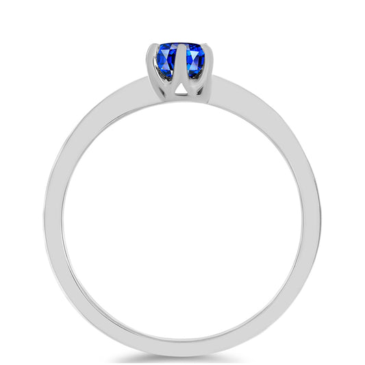 Silberring mit australischem blauem Saphir