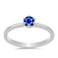 Silberring mit australischem blauem Saphir
