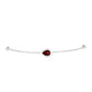 Silberarmband mit Barton Granat und weißem Topas