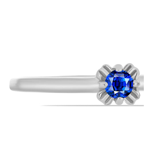 Silberring mit australischem blauem Saphir