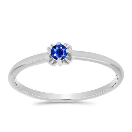 Silberring mit australischem blauem Saphir