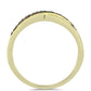 Goldplattierter Silberring mit grünem Diamant