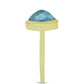Goldplattierter Silberring mit Labradorit