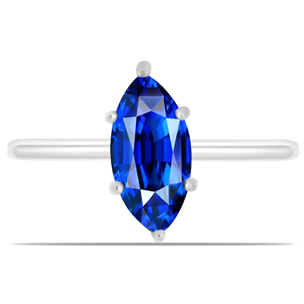 Silberring mit australischem blauem Saphir