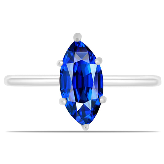 Silberring mit australischem blauem Saphir