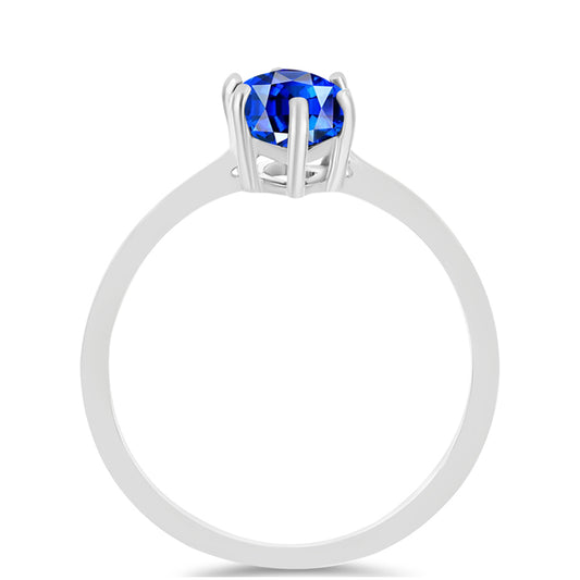 Silberring mit australischem blauem Saphir