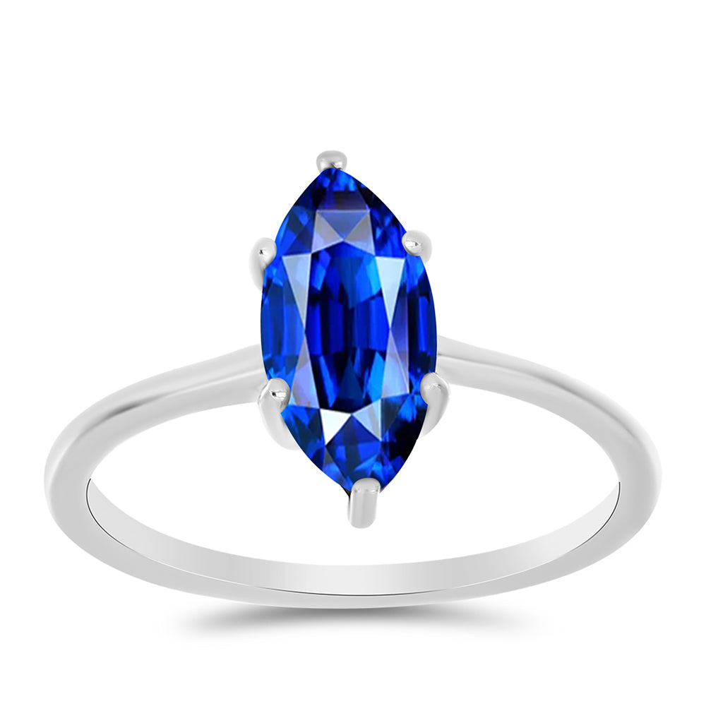 Silberring mit australischem blauem Saphir