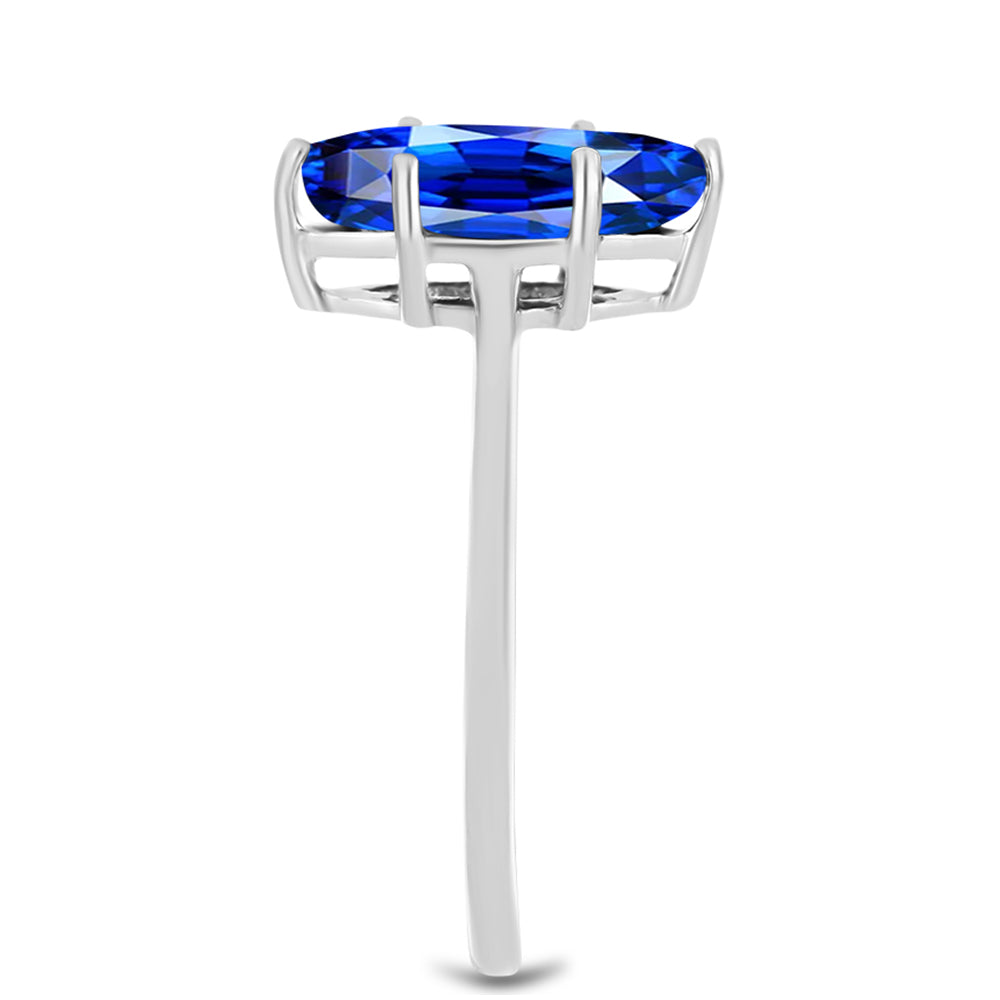 Silberring mit australischem blauem Saphir