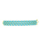 Goldplattierter Silberarmreif mit Paraiba Quarz