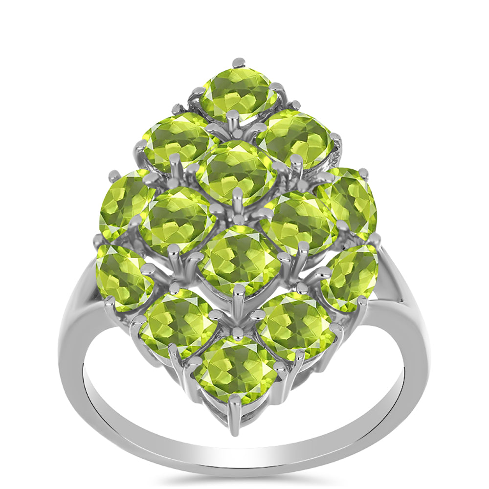 Silberring mit Peridot aus Changbai 3 