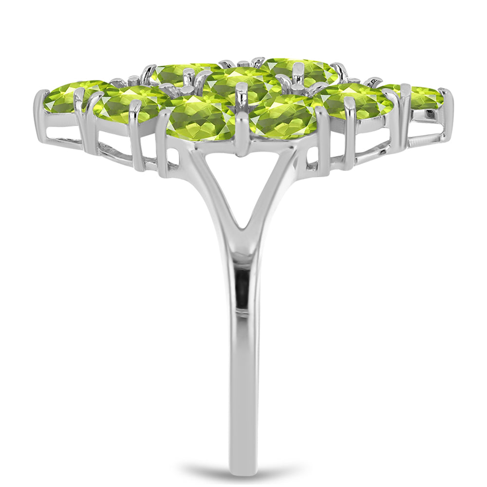 Silberring mit Peridot aus Changbai 4 