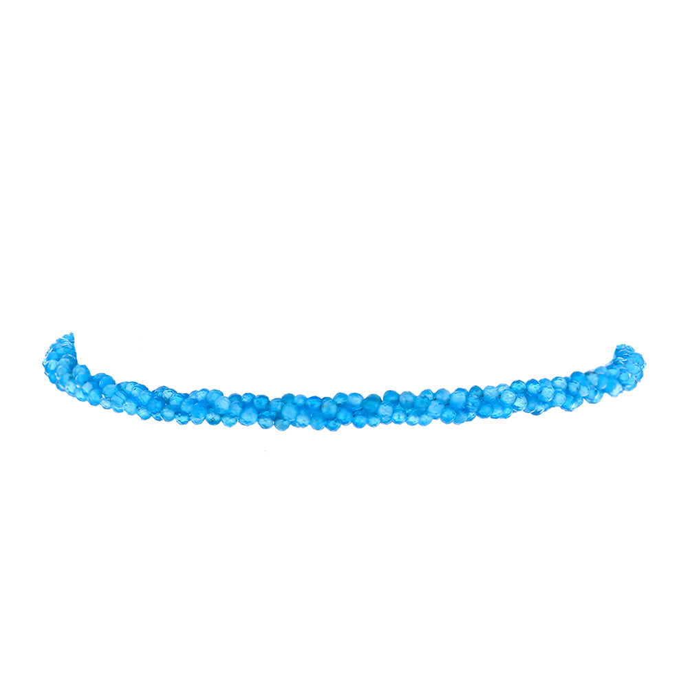 Goldplattiertes Silberarmband mit Paraiba Quarz 2 
