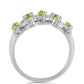 Silberring mit Peridot aus Changbai und weißem Topas
