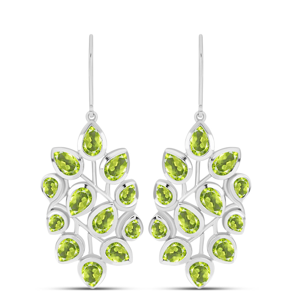 Silberohrringe mit Peridot aus Changbai