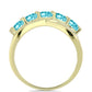 Goldplattierter Silberring mit Paraiba Quarz