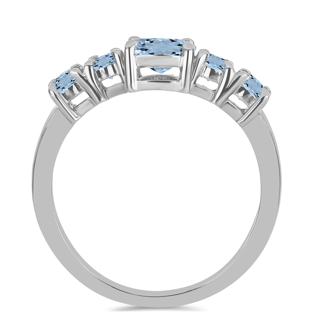Silberring mit Aquamarin aus Embu County 2 