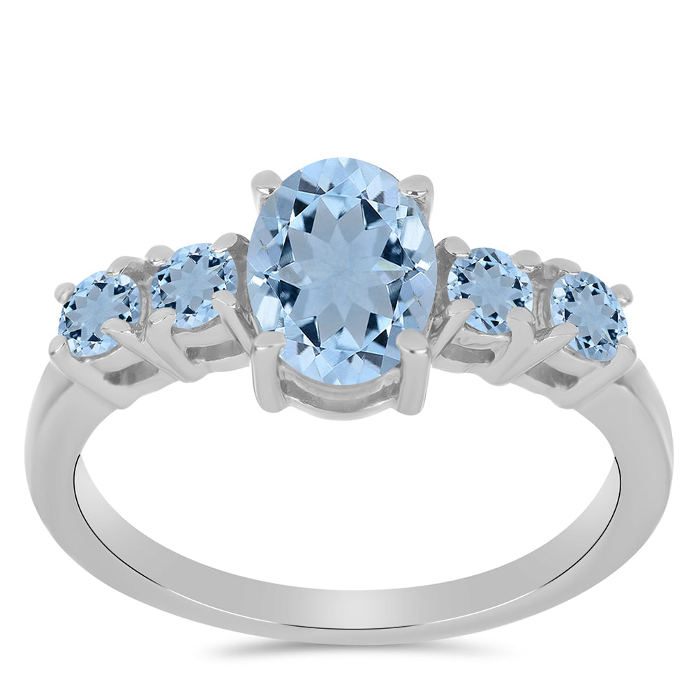 Silberring mit Aquamarin aus Embu County 3 