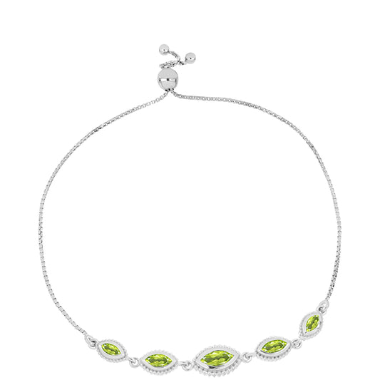 Silberarmband mit Peridot aus Changbai