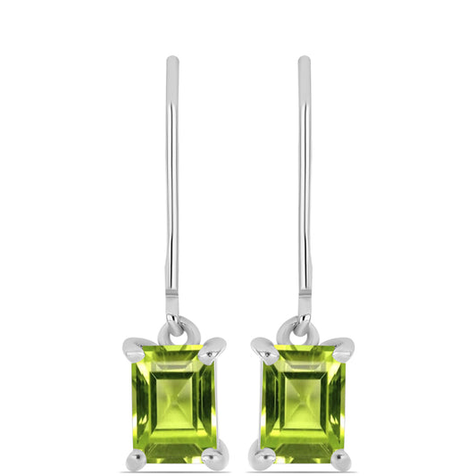 Silberohrringe mit Peridot aus Changbai