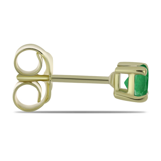 Goldplattierte Silberohrringe mit sambischem Smaragd