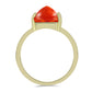 Goldplattierter Silberring mit roter Schwammkoralle