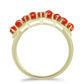 Goldplattierter Silberring mit roter Schwammkoralle
